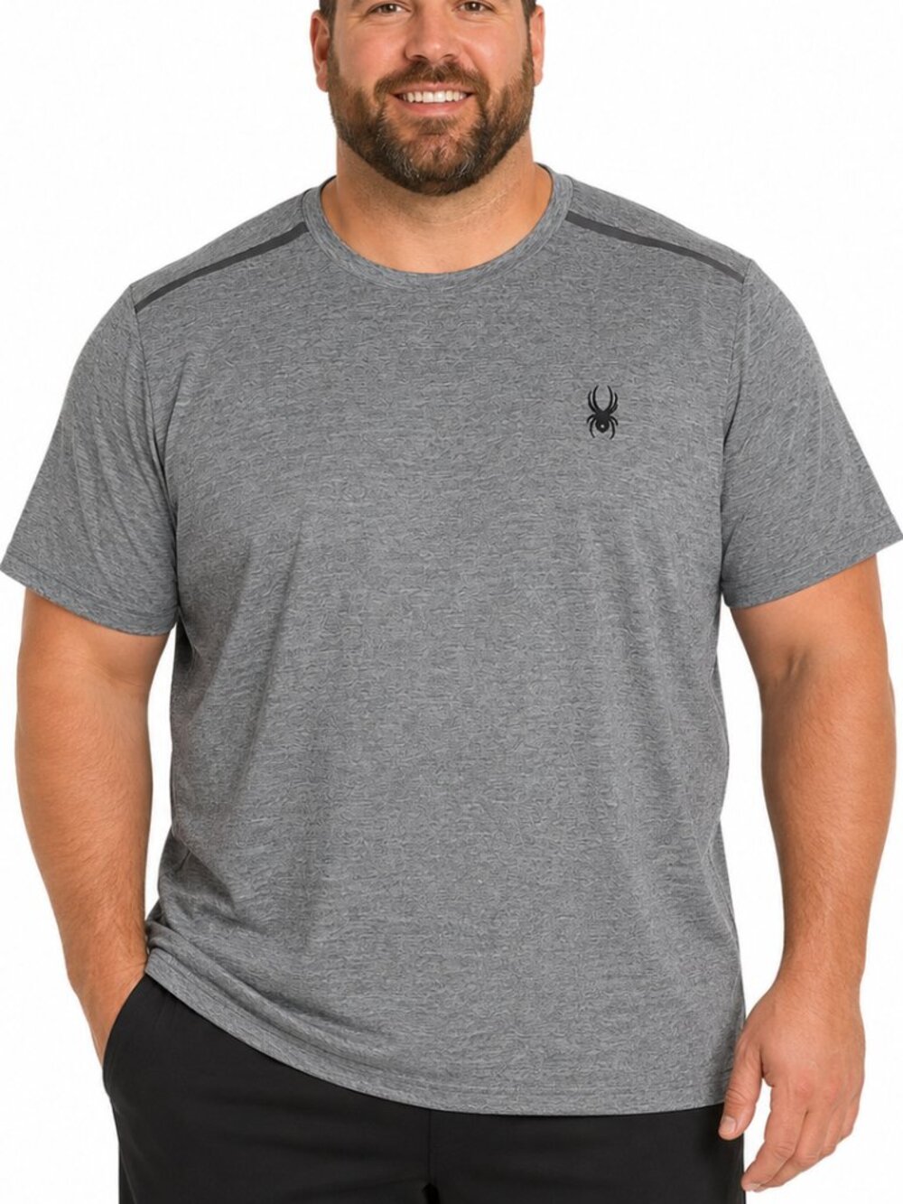 Spyder Active/Sport Men’s XXL Performance T-Shirt Gray Stretch Golf Casual